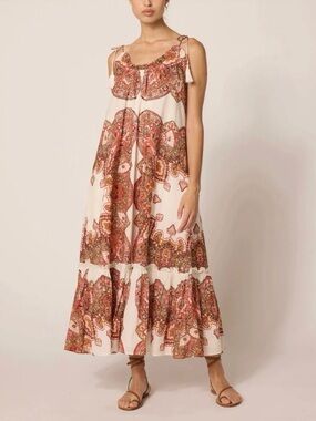 Cleobella Cindy Ankle Dress - Boho Paisley Print Maxi